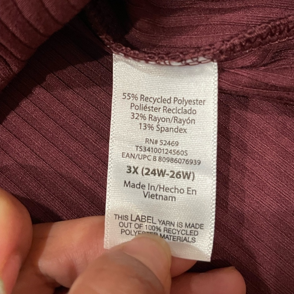 Terra & Sky Long Sleeve Burgundy Dress - Picture 10 of 11
